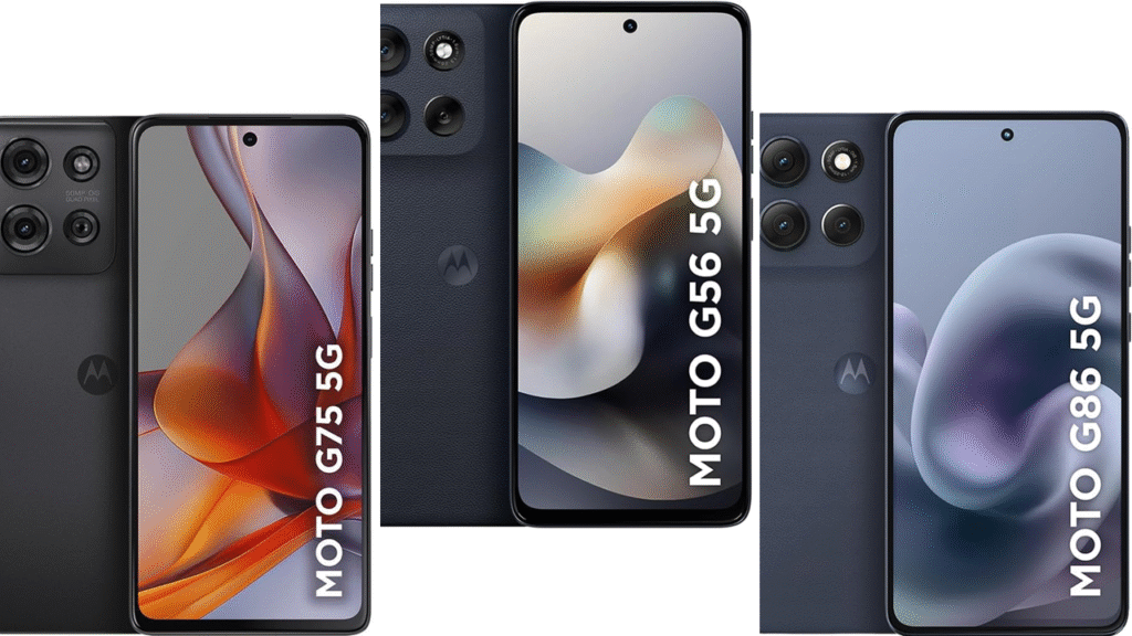 Smartphones Intermediários da Motorola: Moto G56, G75 e G86
